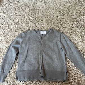 Pearl button down sweater for girls